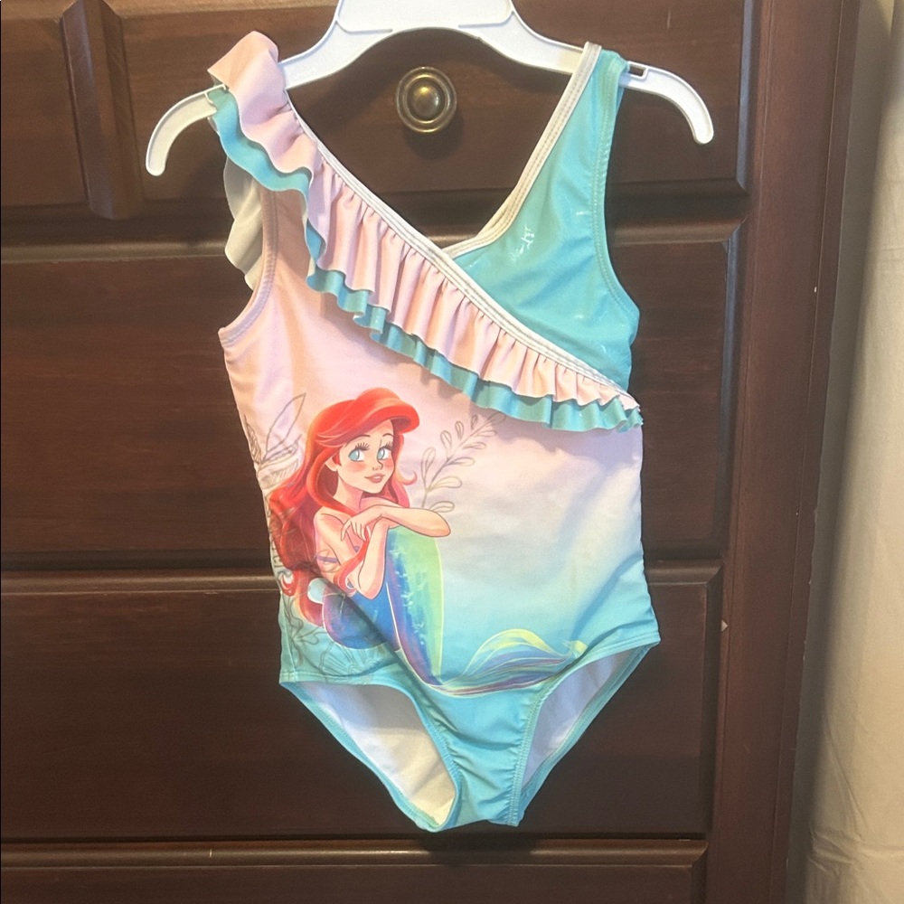 Disney Ariel Ruffle Swimsuit in Blue and Pink